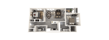a 3176 sqft floor plan of a 2100 sq ft apartment