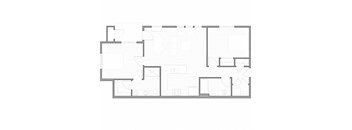 A floor plan of a house with multiple rooms and a garage.