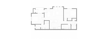 A floor plan of a house with multiple rooms and a garage.