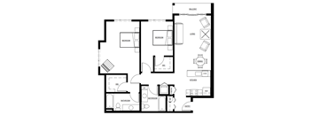 a blueprint of a floor plan of a house