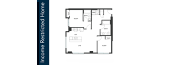 A floor plan of an Income Restricted Home.