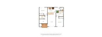 a floor plan of a living room with a bedroom