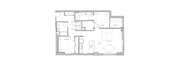 floor plan of the apartment in a modern style