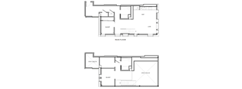 A floor plan of a house with labeled rooms such as sleep, eat, and live.