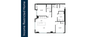 A floor plan of an Income Restricted Home.
