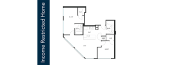 A floor plan of an Income Restricted Home.