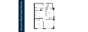 A floor plan of an Income Restricted Home is displayed.