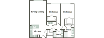 2 Bed/2 Bath B