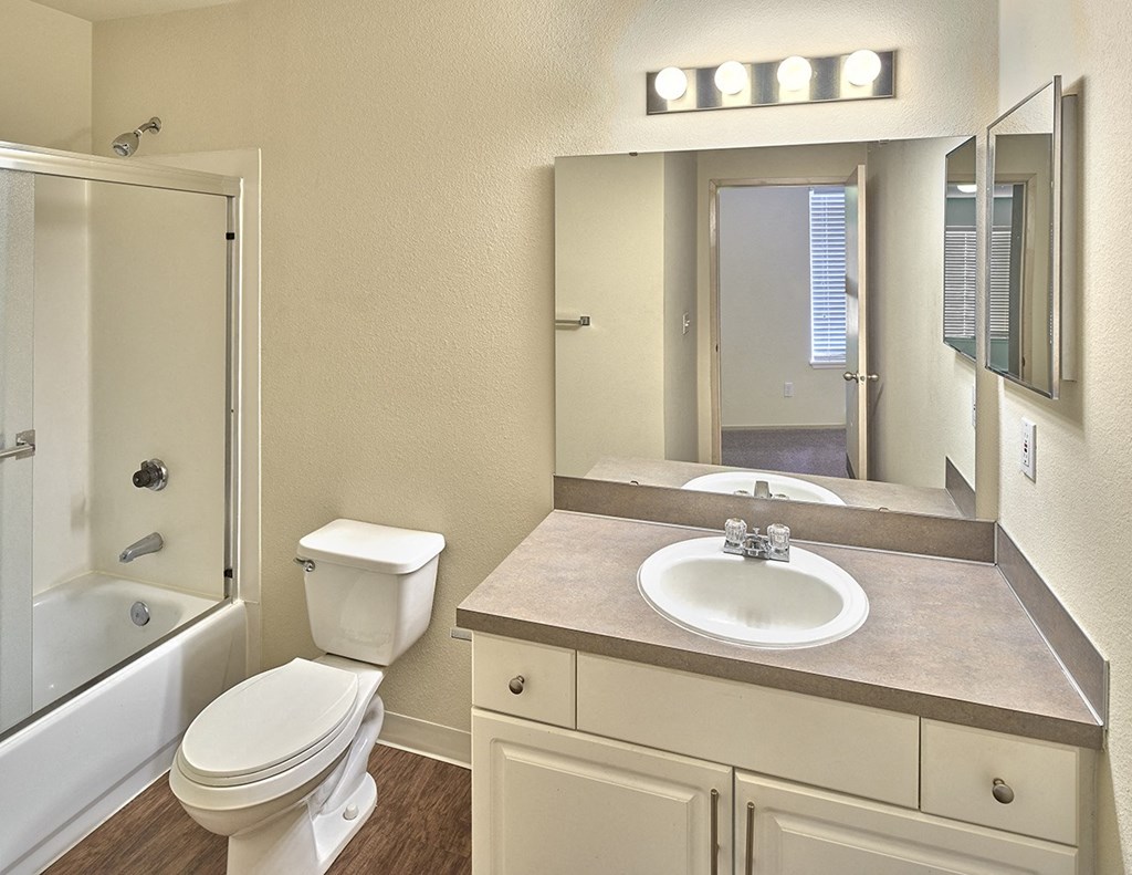 bathroom with vanity at Clock Tower Village, DuPont