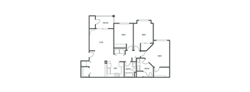 a floor plan of a house with different floors and bedrooms