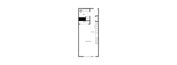 a floor plan of a 1 bedroom floor plan