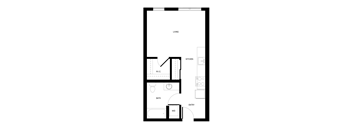 A black and white drawing of a floor plan of a house.