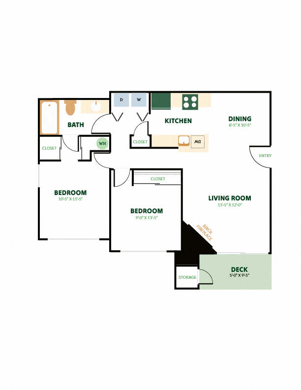 a floor plan of a house with a bedroom and a living room