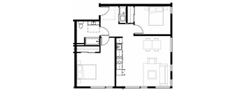 a black and white floor plan of a house