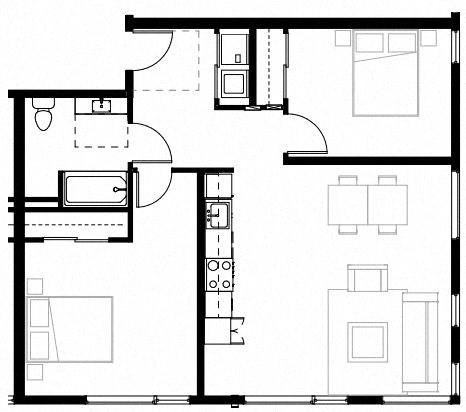 a black and white floor plan of a house