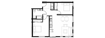 a black and white floor plan of a house