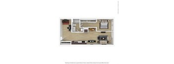 a typical floor plan of a 1 bedroom apartment
