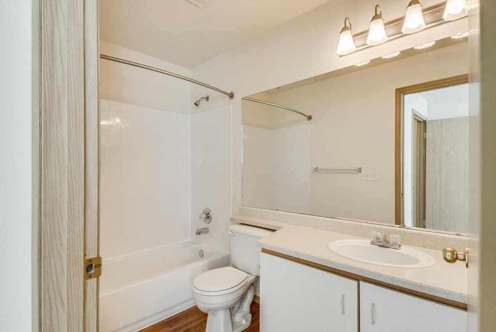 a bathroom with a sink toilet and a mirror