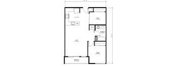 A floor plan of a house with labeled rooms such as DEN, W/D, and BREATHE.