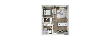 a 1 bedroom floor plan  studio