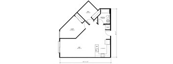 A black and white floor plan of a house with labeled rooms.