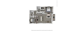 a 3 bedroom floor plan with a bathroom and a balcony