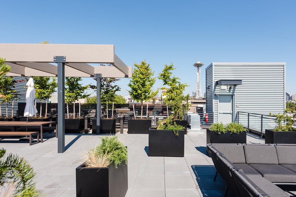 a view of the roof deck at the hyatt regency san francisco