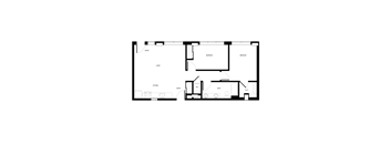 A black and white image of a floor plan for a house.