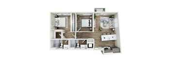 a floor plan of a 1 bedroom995 sq ft house