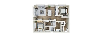 a floor plan of a 1 bedroom192 sq ft house