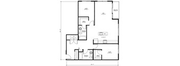 A floor plan of a house with labeled rooms such as sleep, live, and dress.