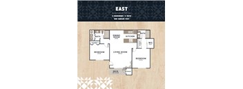 East Floorplan, Scout Apartments 10211 NE 134th Ln, Kirkland, WA 98034