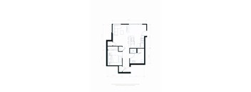 A floor plan of a house with rooms and dimensions.