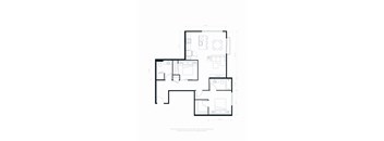 A floor plan of a house with rooms and dimensions.