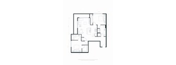 A floor plan of a house with rooms and dimensions.