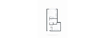 A floor plan of a house with rooms and dimensions.
