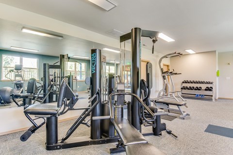 the gym at the preserve apartments