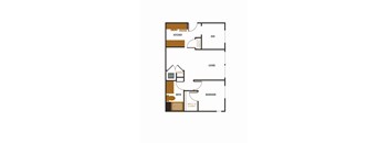a floor plan of a bedroom apartment