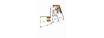a floor plan of a house with an attic floor and a staircase