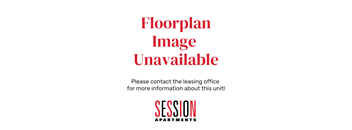A sign stating that the floor plan image is unavailable and to contact the leasing office for more information.