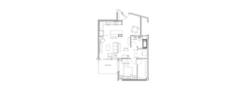 floor plan of the first floor of the house