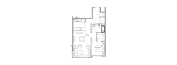 bedroom floor plan of a modern apartment with roommates