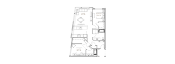 floor plan of the first floor of the renovated house