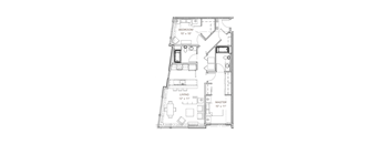 the upper level floor plan of the renovated office building