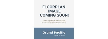 A sign indicating that a floor plan image is coming soon and to contact the leasing office for more information.