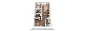 bedroom floor plan of a 2103 sq ft apartment