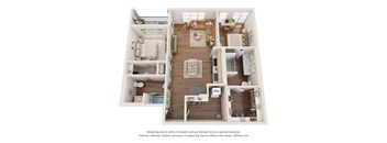 a 3 bedroom floor plan of a 2100 sqft apartment
