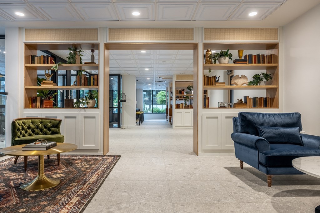 the lobby at the preserve apartments