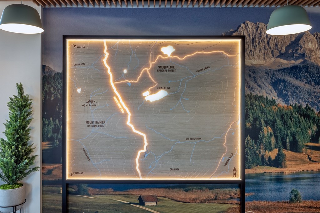 A map of a region with a lightning bolt effect on it.