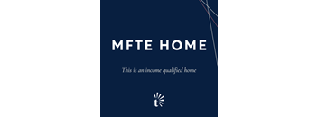 an image of the mf home logo on a blue background